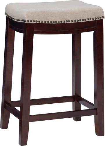 Counter stool beige - 24", beige/dark