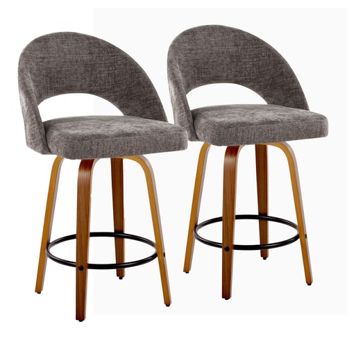 Counter stool set walnut - stool, 2
